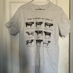 Cattle tshirt. Size M. Never worn. NWOT